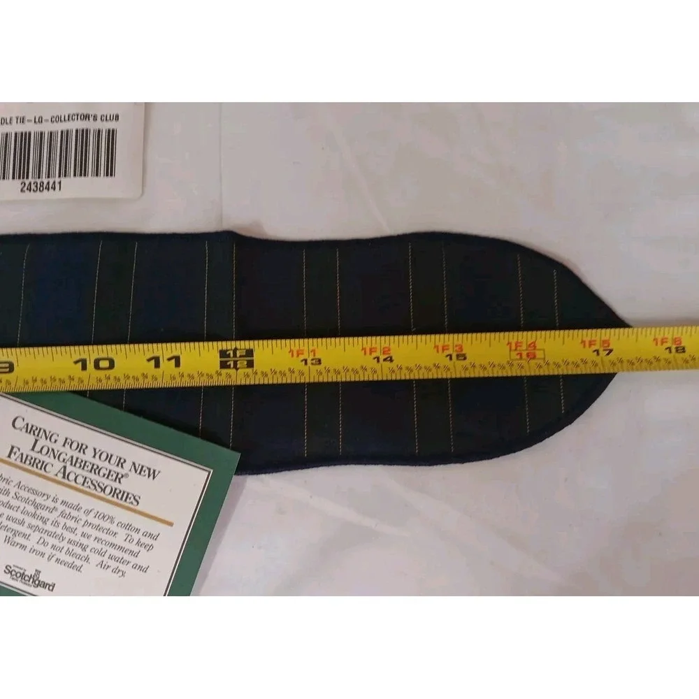 Longaberger Handle Tie Collector's Club Navy Blue‎ Green 2438441